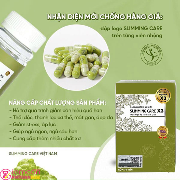 Thảo mộc hỗ trợ giảm cân Slimming care x3 hiệu quả sau 1 liệu trình sử dụng