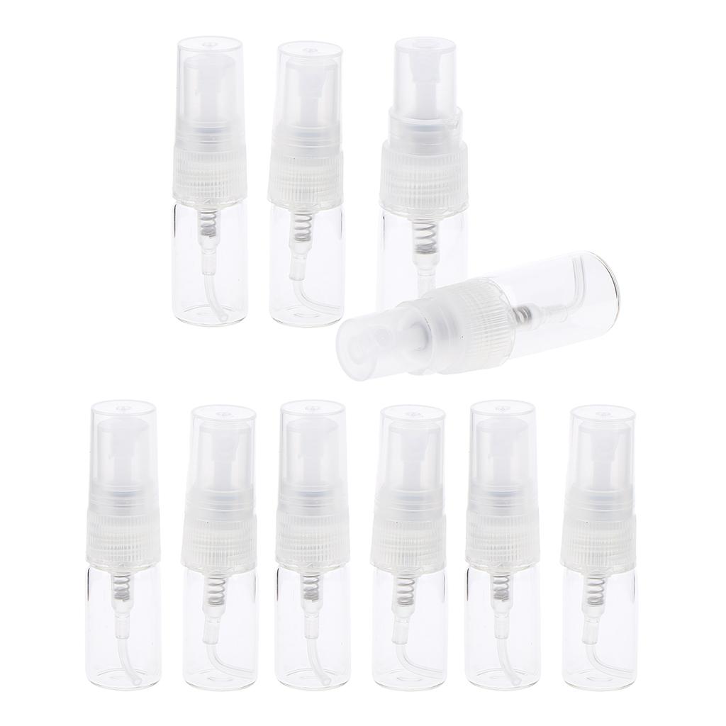 Set 10 Chai Xịt Nước Hoa Rỗng Bằng Thủy Tinh Trong Suốt - Tùy chọn dung tích
