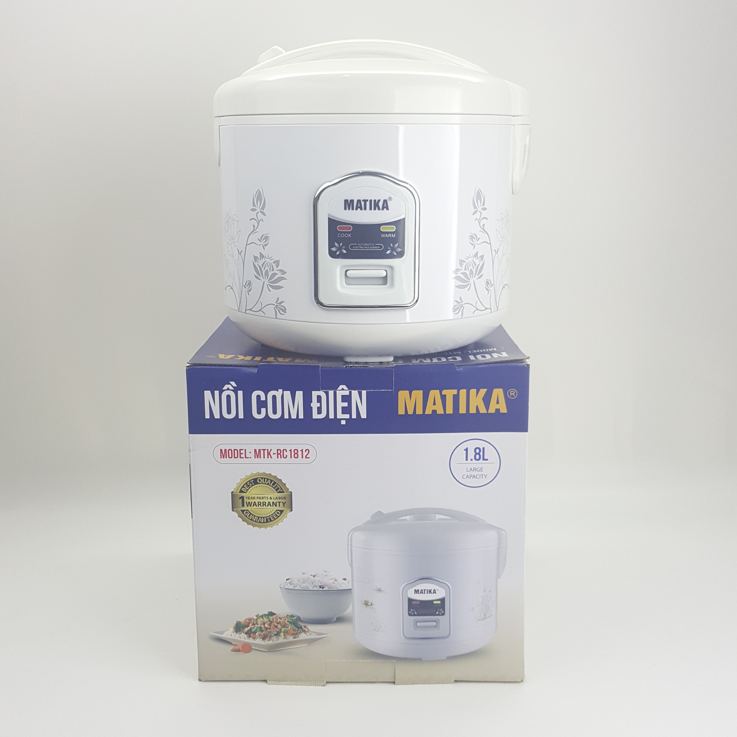 Nồi cơm điện Matika MTK-RC1812 - Hàng chính hãng