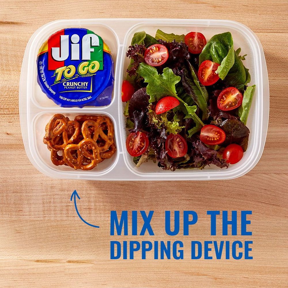 Bơ Đậu Phộng Hạt Jif To Go 344g (8 cốc x 43g) (Mỹ)