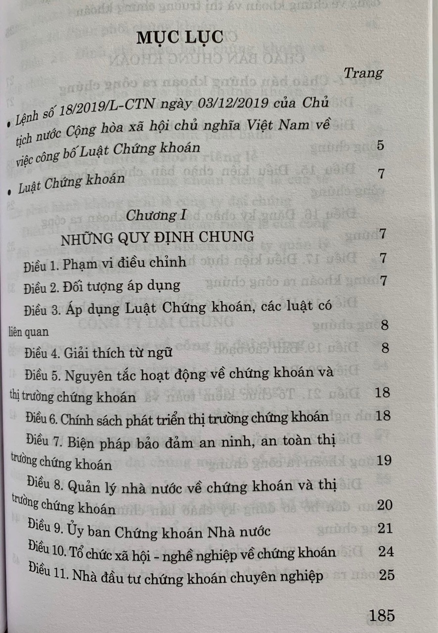 Luật Chứng Khoán