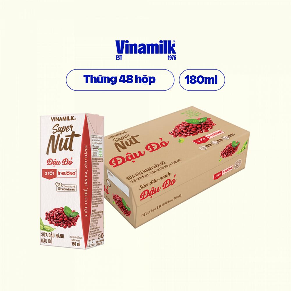 Thùng 48 hộp Sữa đậu nành Super Nut Vinamilk hạt đậu đỏ