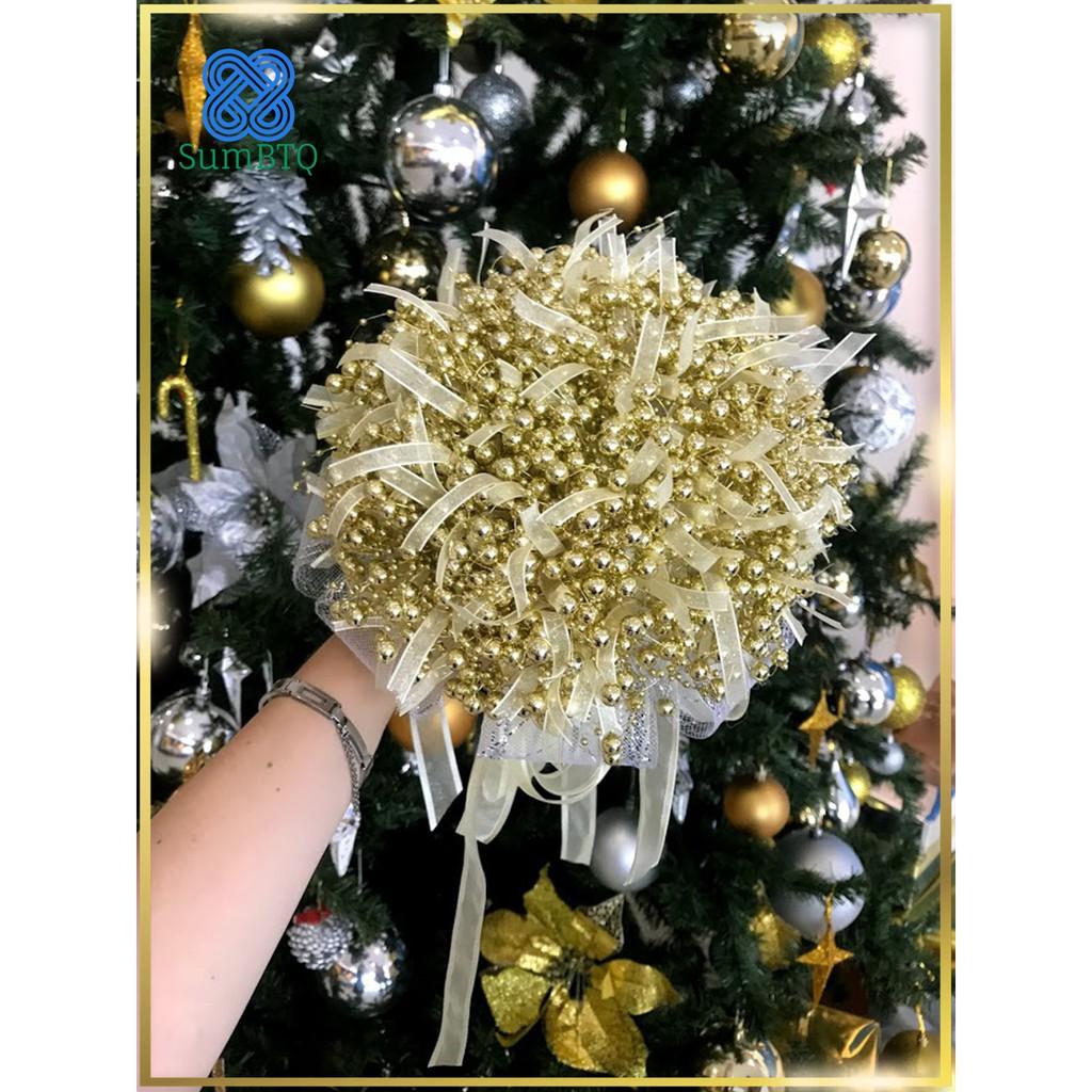 Hoa Cầm Tay Cô Dâu Hoa Cưới Ruy Băng Kết Cườm
