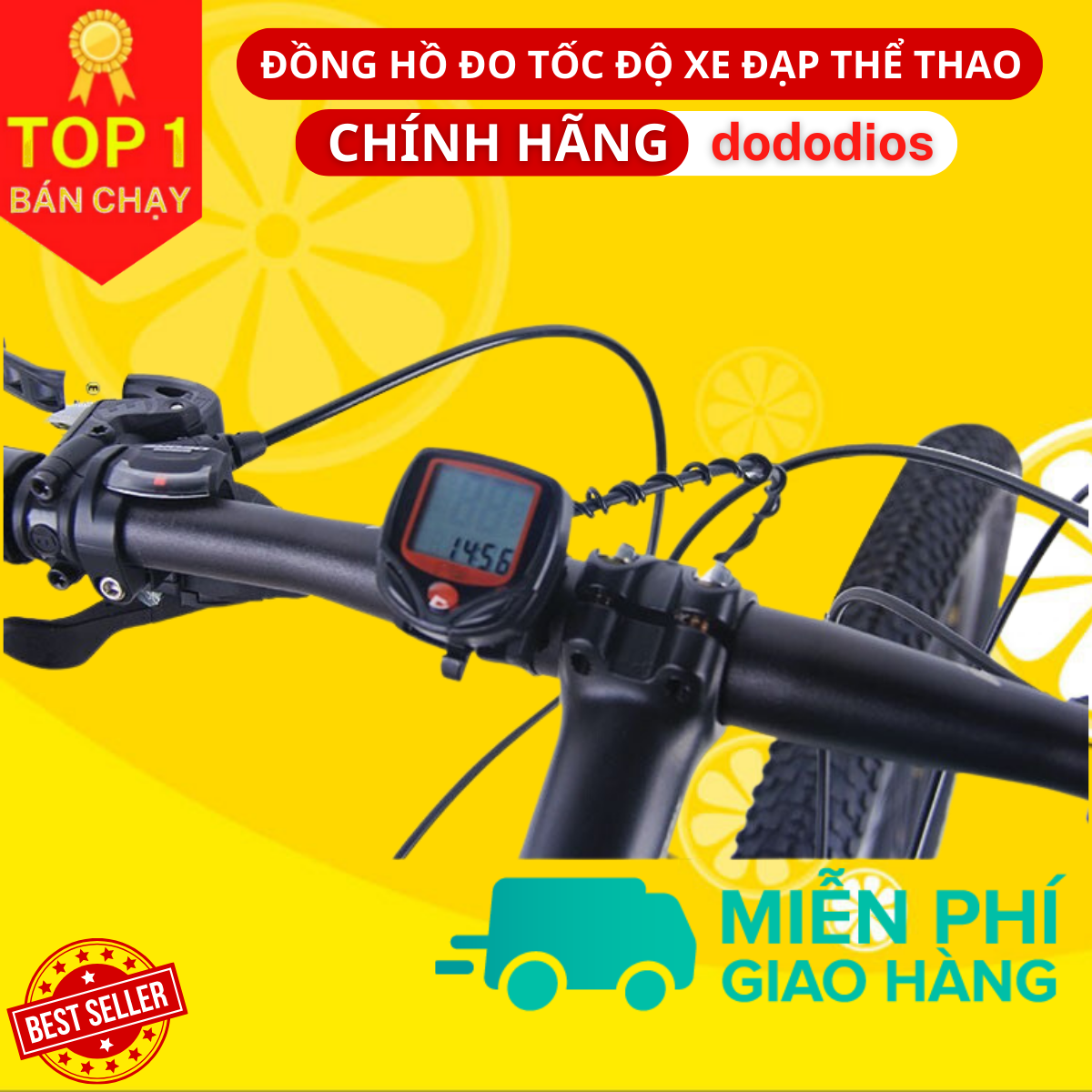 Đồng Hồ Đo Tốc Độ, Đo Km Xe Đạp Thể Thao Có Dây - Cho Mọi Loại Xe - Hàng Chính hãng dododios