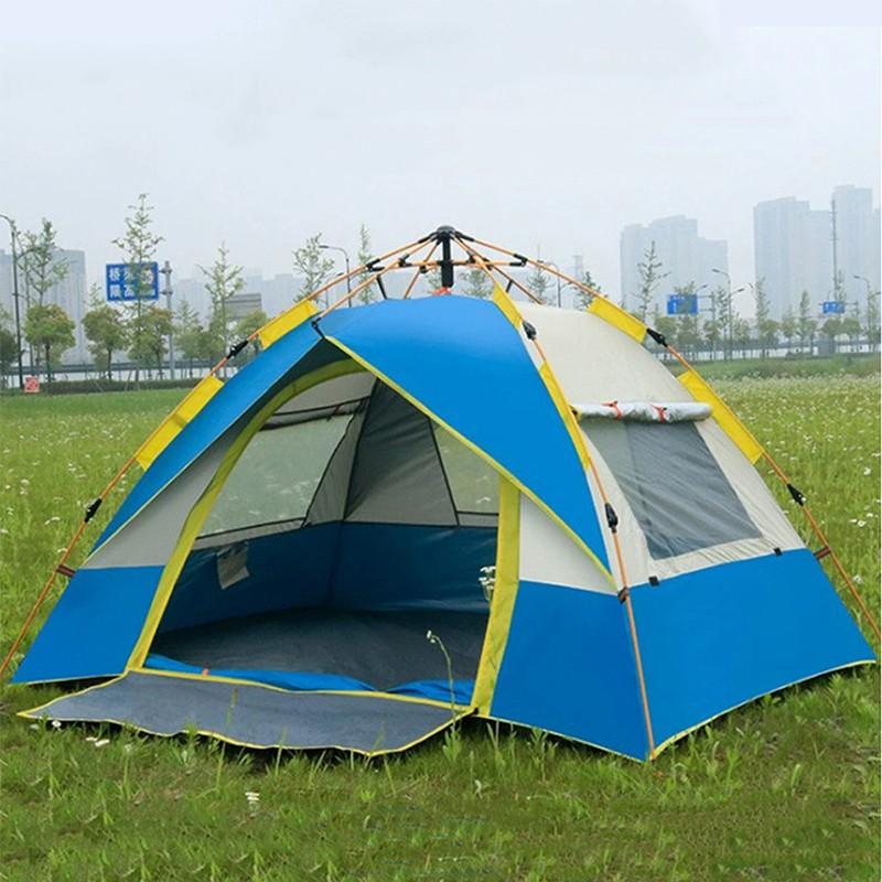 Lều cắm trại cho 3-5 người lều picnic tự động, lều dã ngoại 1 cửa chính 3 cửa sổ, chống nắng, mưa chống tia UV