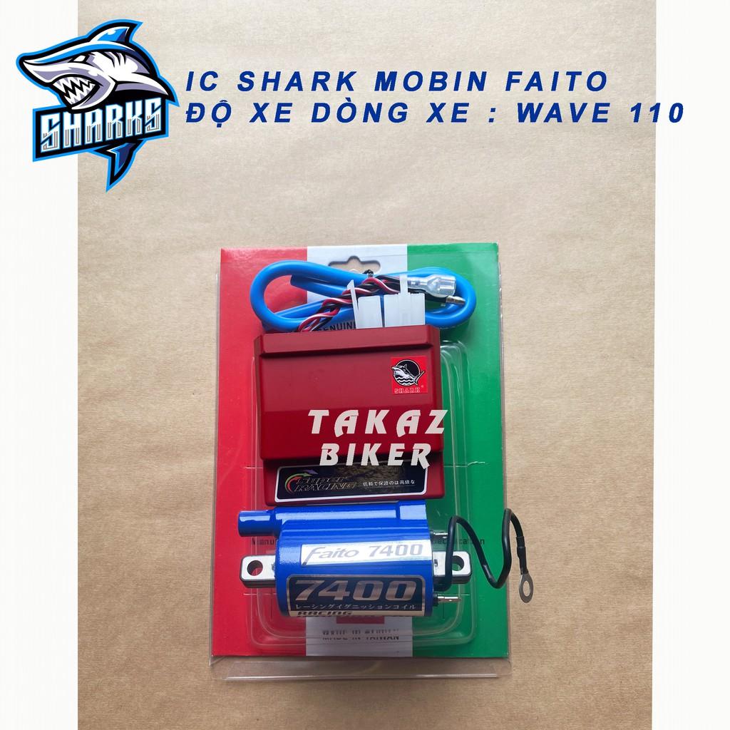 Combo Độ dàn lửa IC SHARK VÀ MOBIN SƯỜN FAITO MỞ TUA HONDA WAVE S110, RS110, RSX110 Xăng Cơ