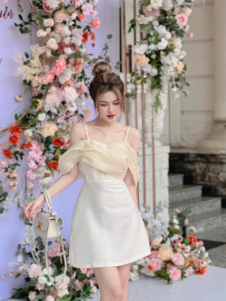 ĐẦM XÒE DÂY ĐÍNH NGỌC PHỐI VOAN 13578