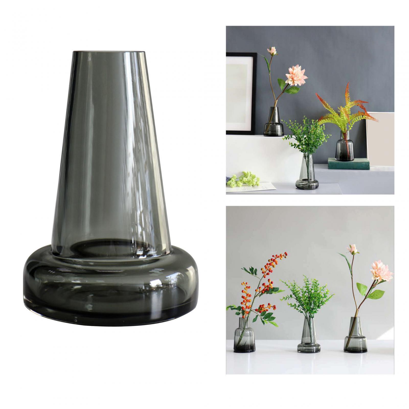 Glass Flower Vase  Plants Pot Flowers Holder Decors Plants Holder Bud Vase Flower Pot for Home Holiday Bookshelf Dinner Table Desk