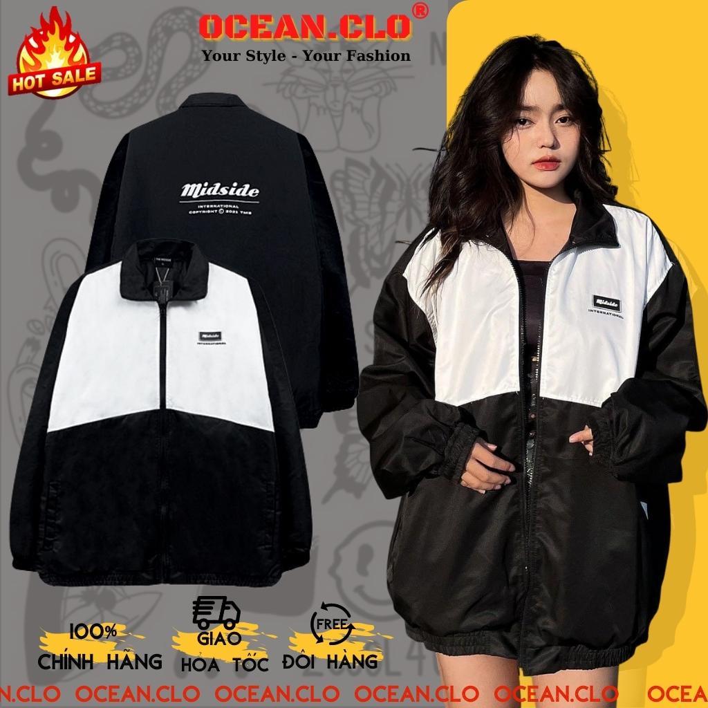 Áo khoác MIDSIDE jacket dù 2 lớp unisex - Áo khoác Ullzang Basic có form rộng XL - OCEAN.CLO