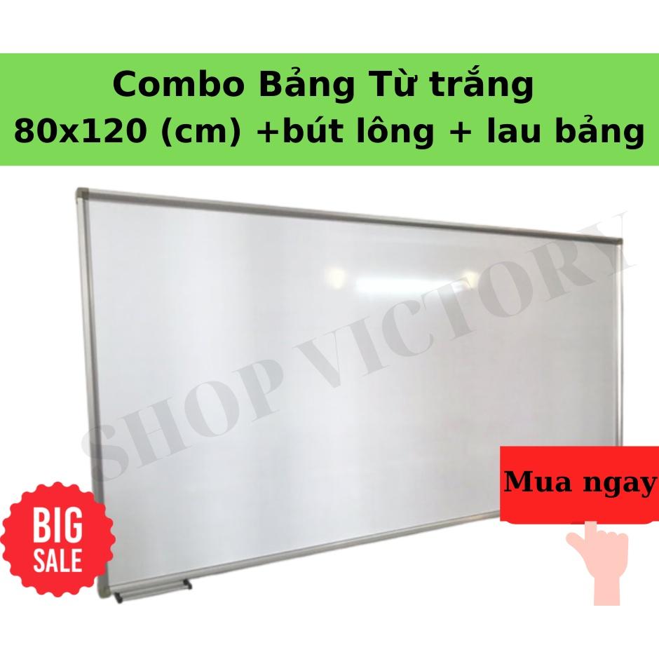 Bảng Từ Trắng, Bảng Hít Nam Châm, Bảng Học Sinh, Bảng Thông Báo Viết Bút Lông Kích Thước (80x120)cm