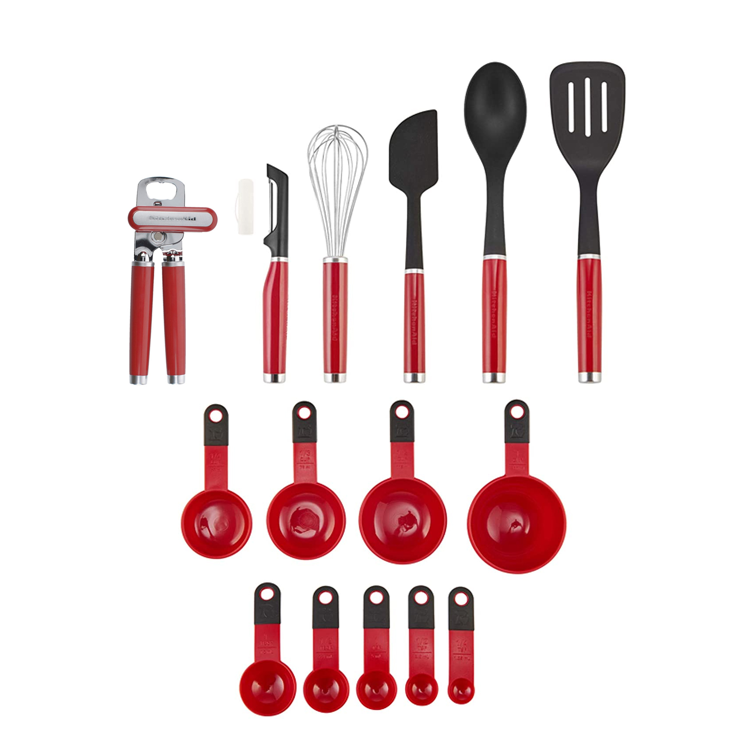 KitchenAid - Bộ dụng cụ và thiết bị nhà bếp màu đỏ - 15 món