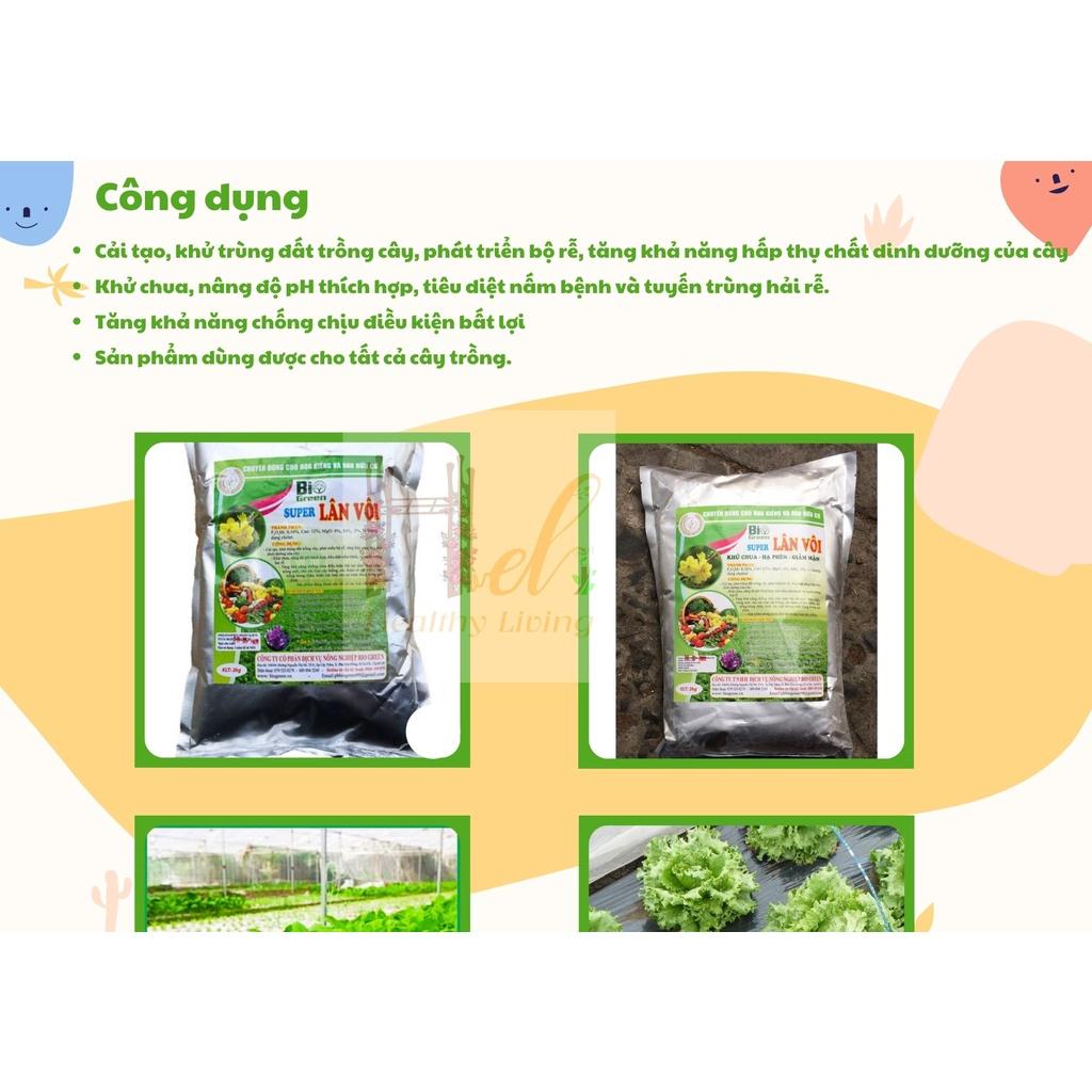 Vôi Bột, Lân Vôi, Tinh Vôi 2Kg Khử Trùng Đất, Trộn Đất Sạch Trồng Hạt Giống Rau Củ quả, Cây Cảnh, Hoa Hồng