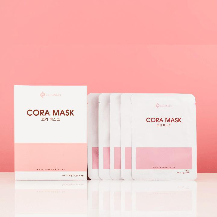 MẶT NẠ MÀNG KHÓA TRẮNG CORA MASK ( hộp 5 miếng )