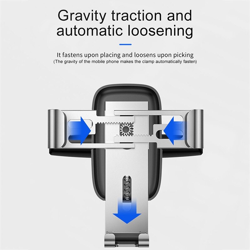 Chân Đế Giữ Điện Thoại Khóa Tự Động Dùng Cho Xe Hơi Metal Age Gravity Car Mount - Hàng Chính Hãng Baseus