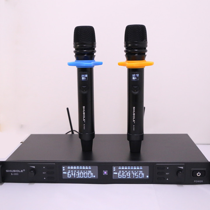 Đầu Thu Karaoke Không Dây Shubole K-10II + 2 Micro Không Dây UHF Chính Hãng