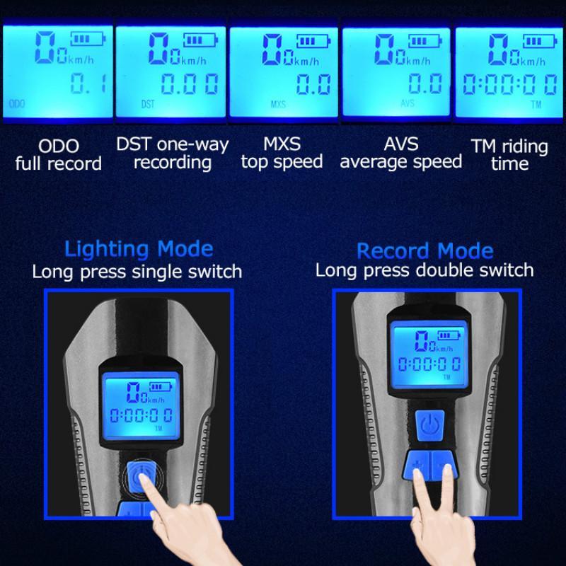 Bộ Đồng Hồ Đo Tốc Độ Gắn Xe Đạp 4 Chế Độ Và 6 Âm Thanh 4 Phiên Bản