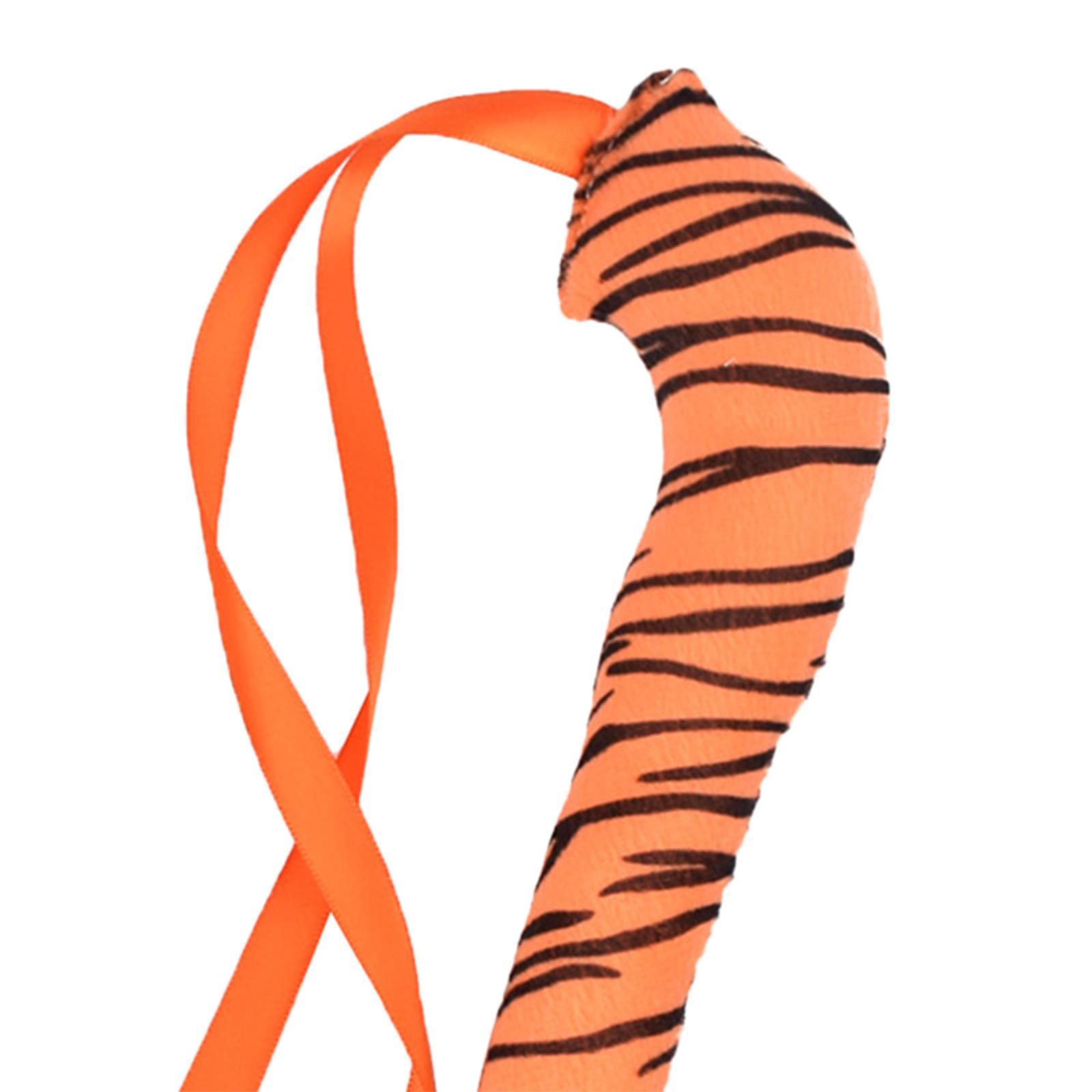 Tiger Ears and Long Tail Faux Ears Hair Clip for Dance Performance Christmas