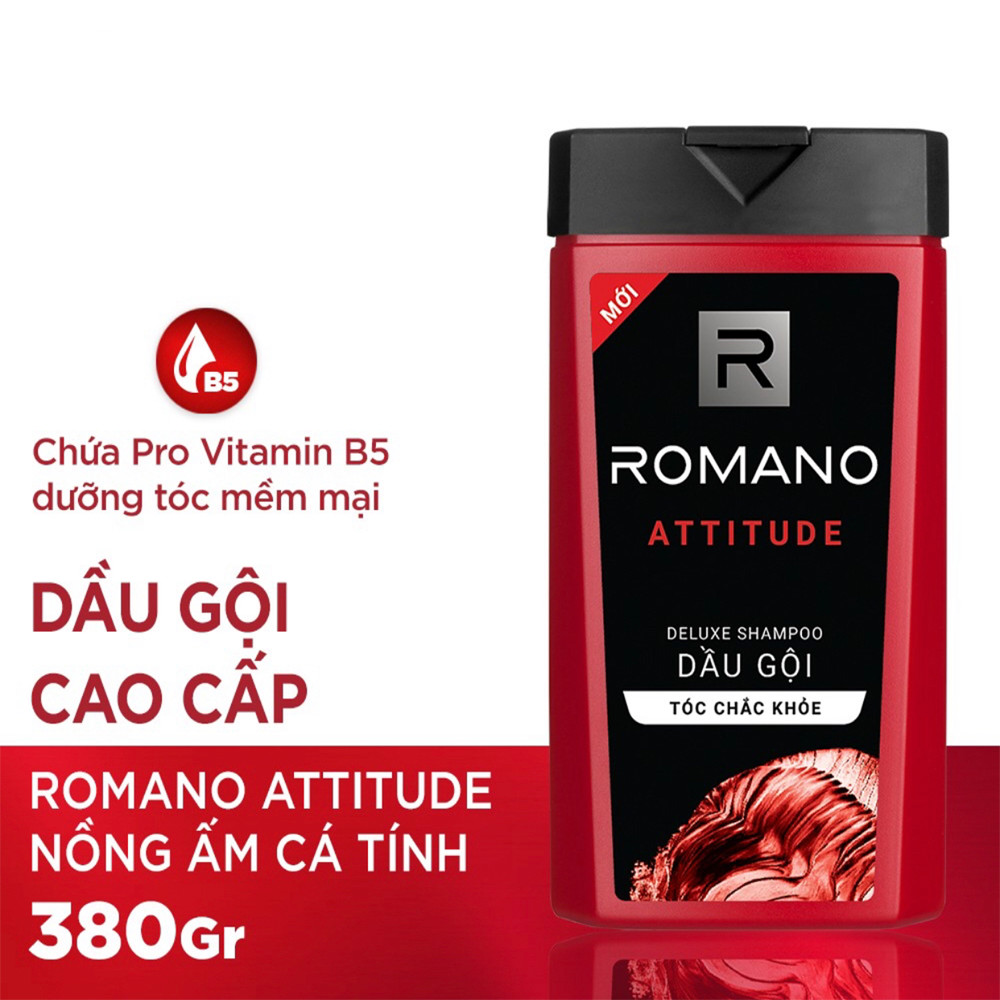 Combo Dầu gội và Sữa tắm cao cấp Romano Attitude 380g/chai