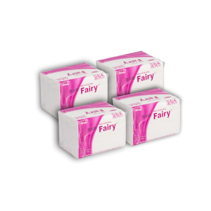 Combo 4 Giấy rút lụa ngắn Fairy 280 tờ x 2 lớp