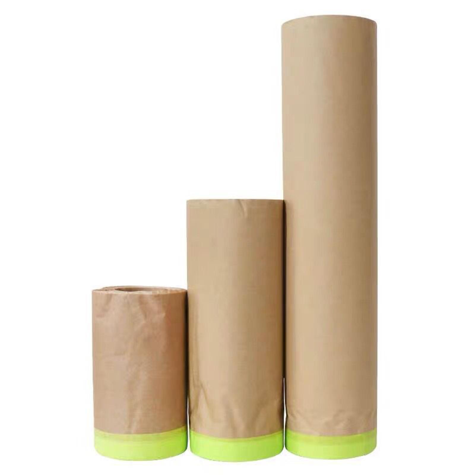 Pre Taped Masking Tape Painting Tape Roll 15M Covering Anti Scratch Painting Wall Treatment for Projects Wall Automotive Covering Skirting