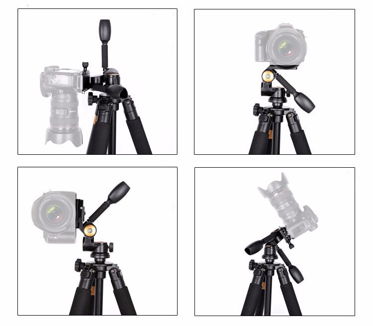 Chân máy ảnh quay phim 2 tay cầm QZSD Q620 chịu lực 15kg cao đến 183cm - Hàng chính hãng