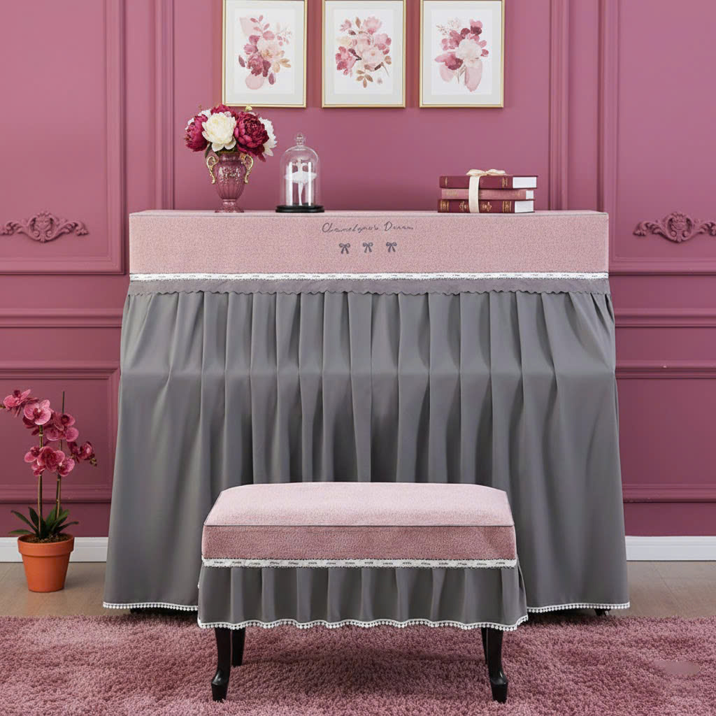 Khăn phủ đàn piano phong cách Hàn quốc hiện đại sang trọng phủ kín toàn bộ đàn chống bụi chống xước - Hàng chính hãng