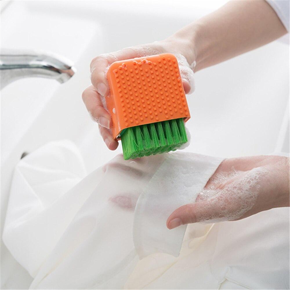 Bàn chải giặt đa chức năng chất liệu silicone mềm mại làm sạch giày Bàn chải đồ lót quần áo.
