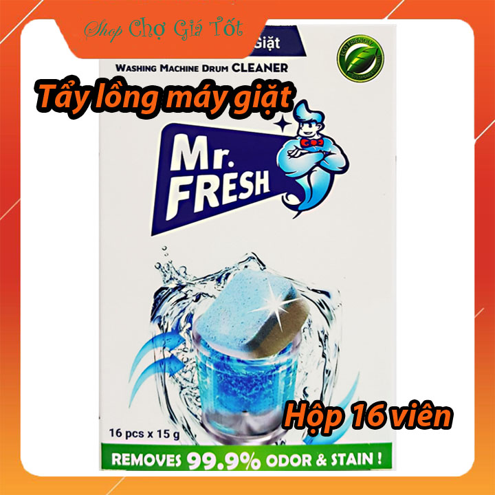 Hộp 16 viên nén tẩy lồng máy giặt Mr.Fresh