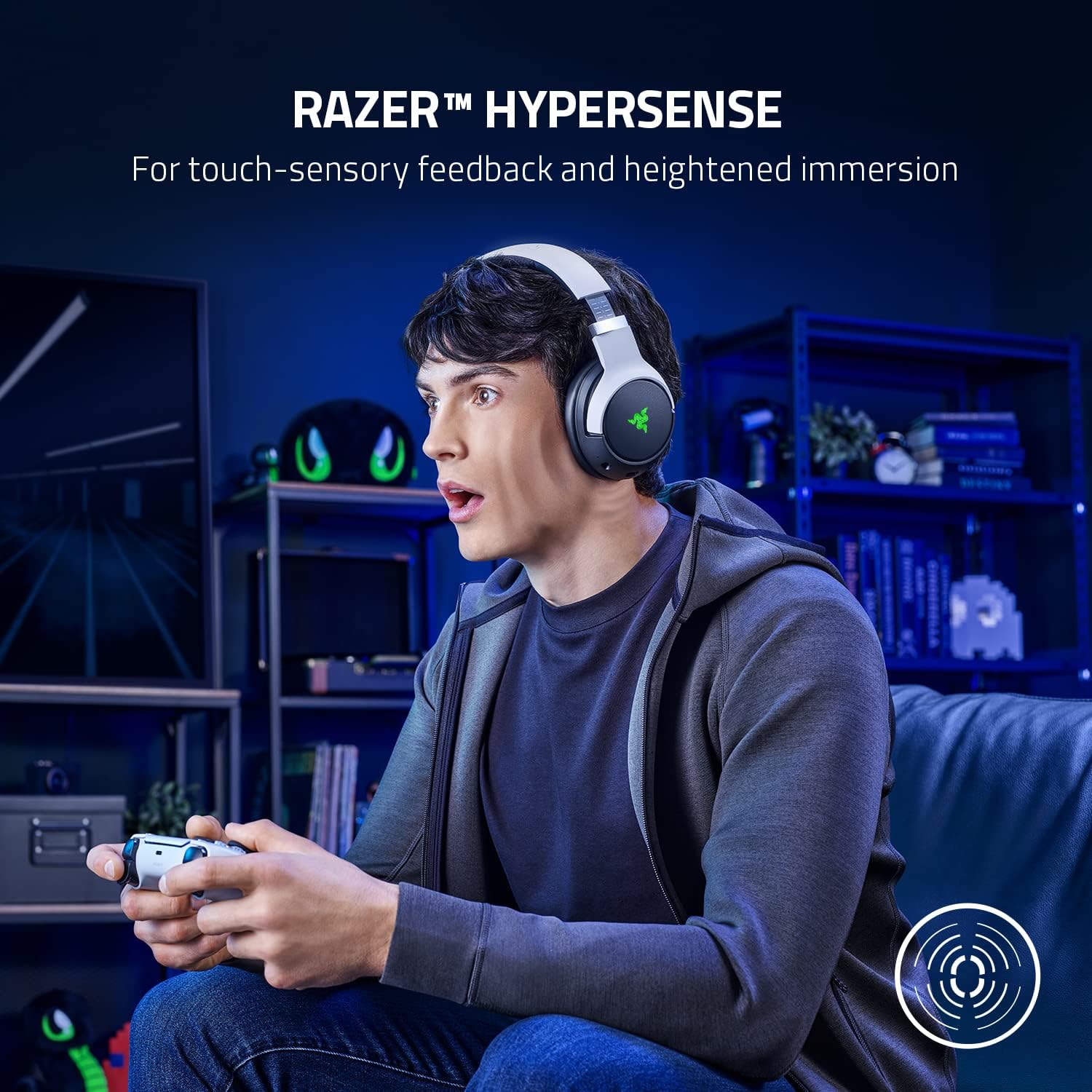 Tai nghe không dây choàng đầu Razer Kaira Pro for Playstation-Wireless Gaming and Mobile Headset_Mới, hàng chính hãng