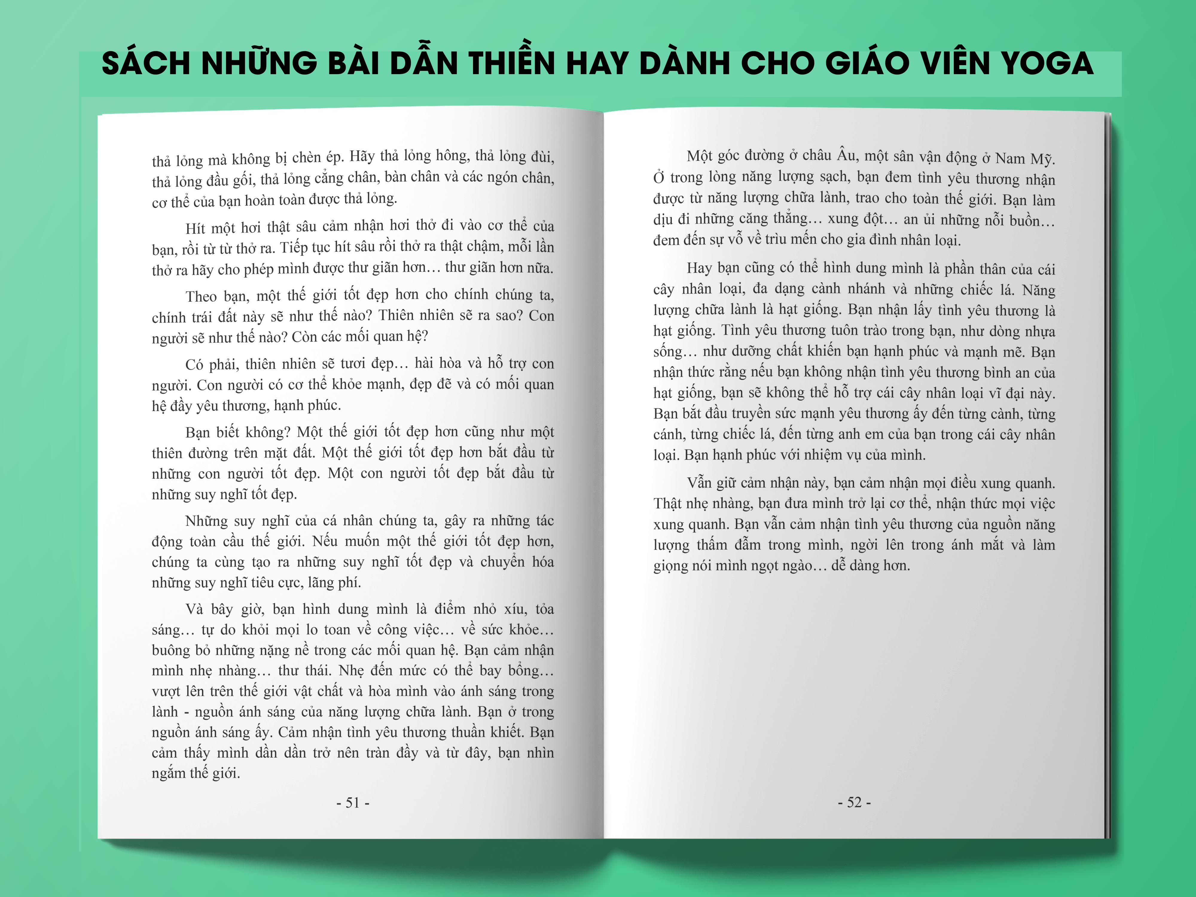 Bộ sách dành cho Giáo viên Yoga cơ bản: Giáo án giảng dạy &amp; luyện tập Yoga + Những bài dẫn thiền hay dành cho giáo viên Yoga