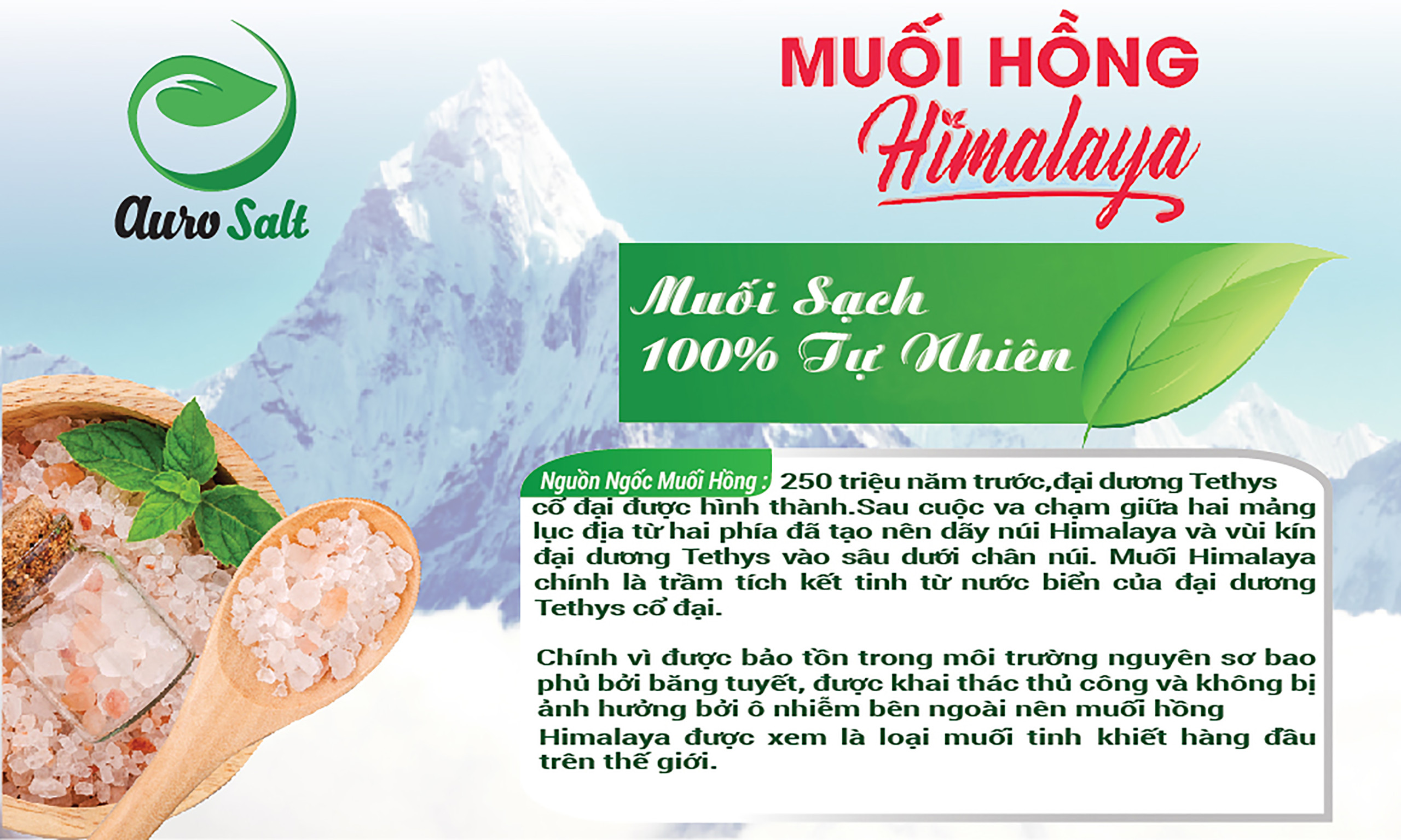 Muối Hồng Himalaya Nguyên Chất hạt 900g Nhập Khẩu nguyên liệu từ Pakistan