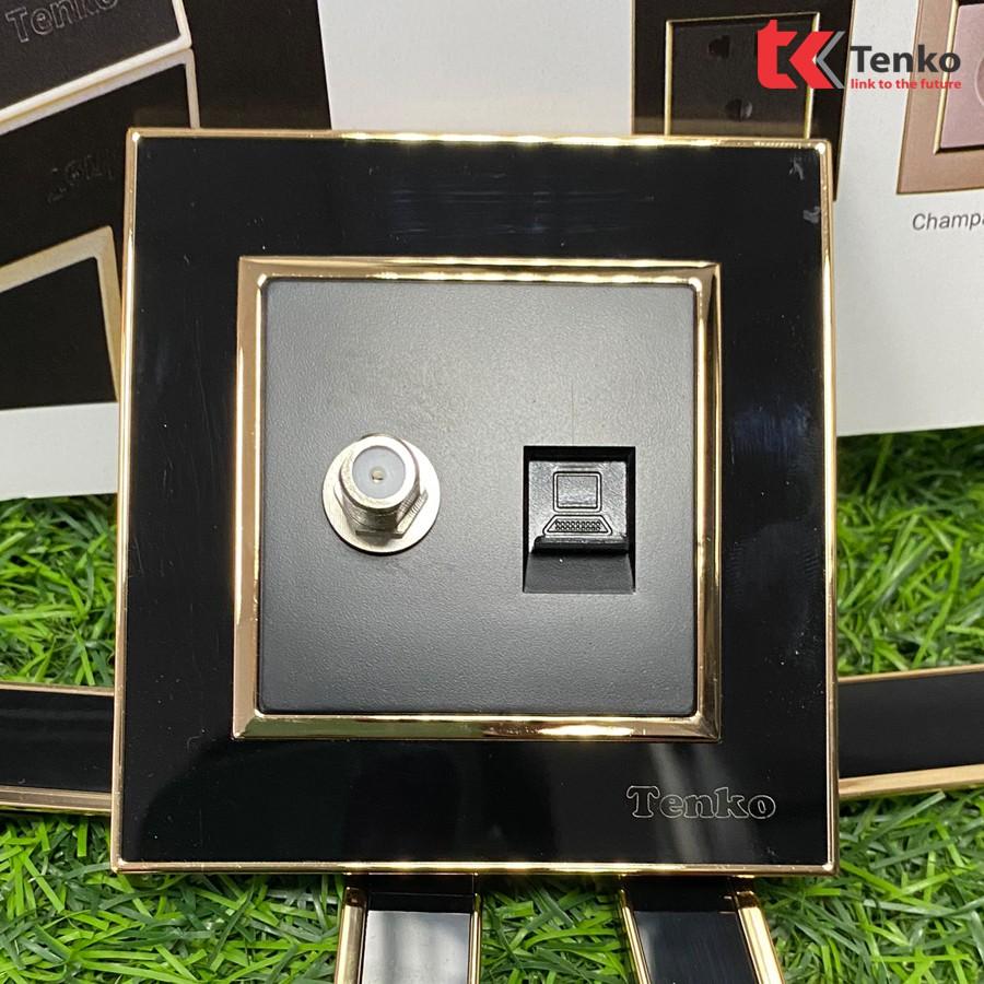 Ổ Lan và Đồng Trục Âm Tường Mẫu Mã Đẹp Sang Trọng Phù Hợp Cho Biệt Thự - Khách Sạn Chính Hãng Tenko TK-F66-57
