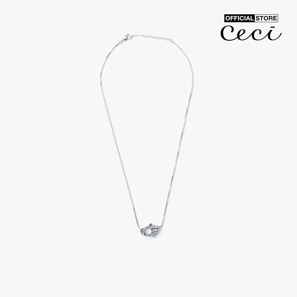 CECI - Dây chuyền nữ sợi mảnh phối thiết kế mặt dây độc đáo CC4-01000256-27