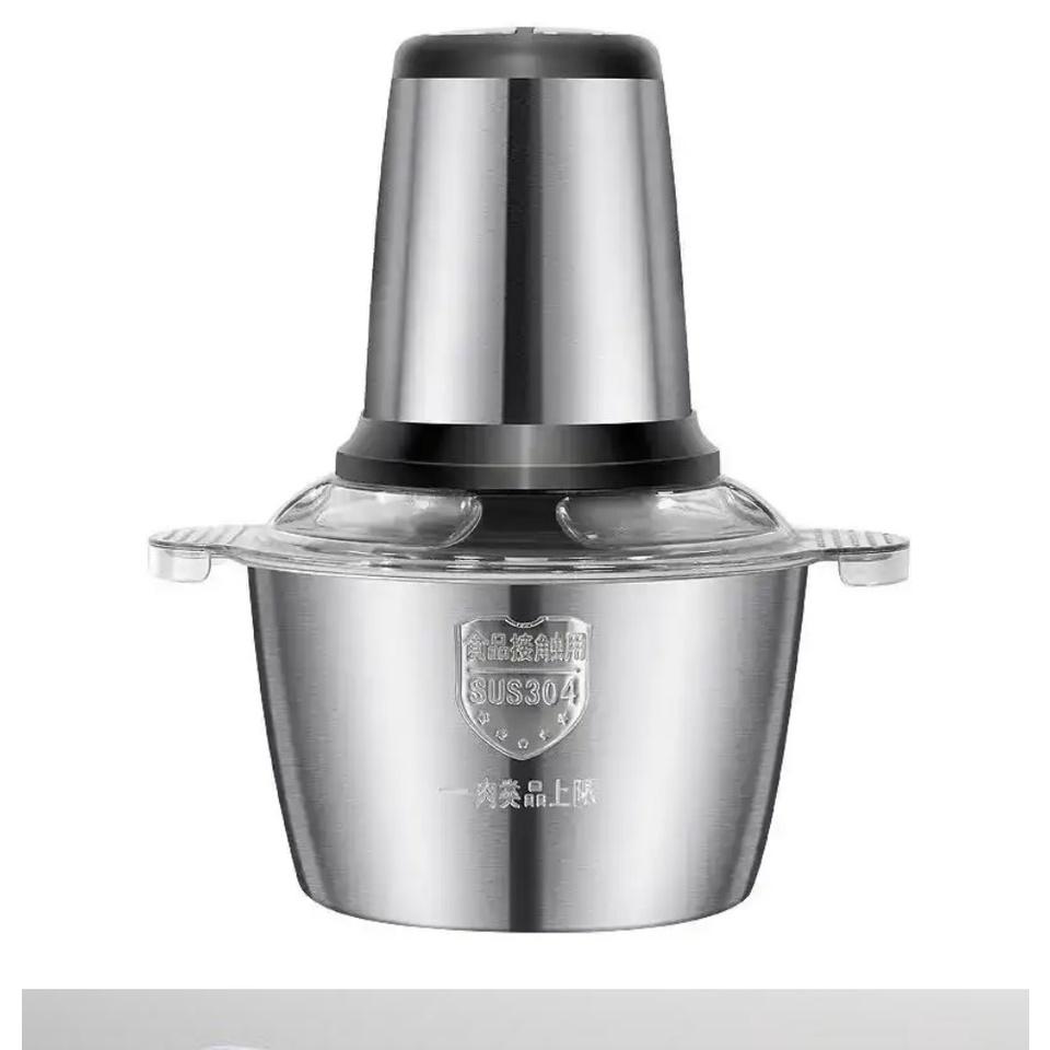 Máy Xay Thịt Cối Inox,4 Lưỡi Đa Năng, Công Suất 200W-300W, Dung Tích 2L, Máy Xay Tỏi Ớt Đa Năng,tiện lợi