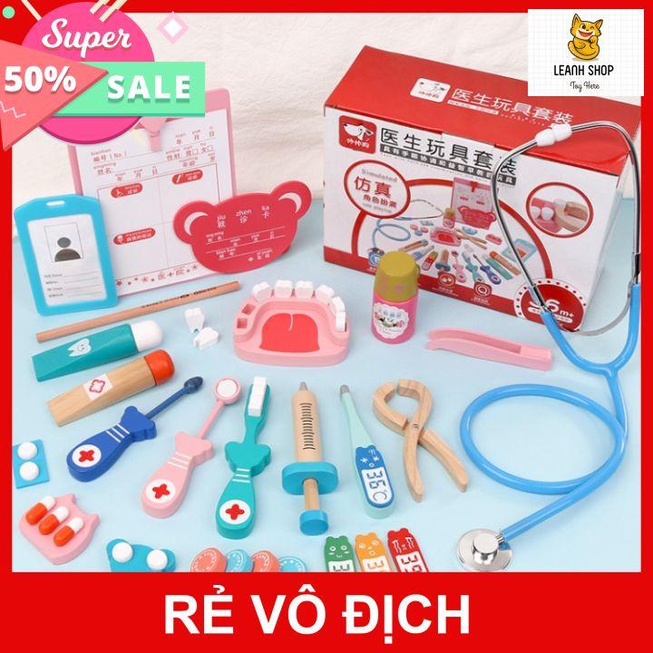 Chơi Bác Sỹ Gỗ Đóng Vai Bác Sĩ Nha Khoa Cho Bé 36 Chi Tiết Đẹp, Giống Như Thật - Đồ Chơi Gỗ Cho Bé Trai