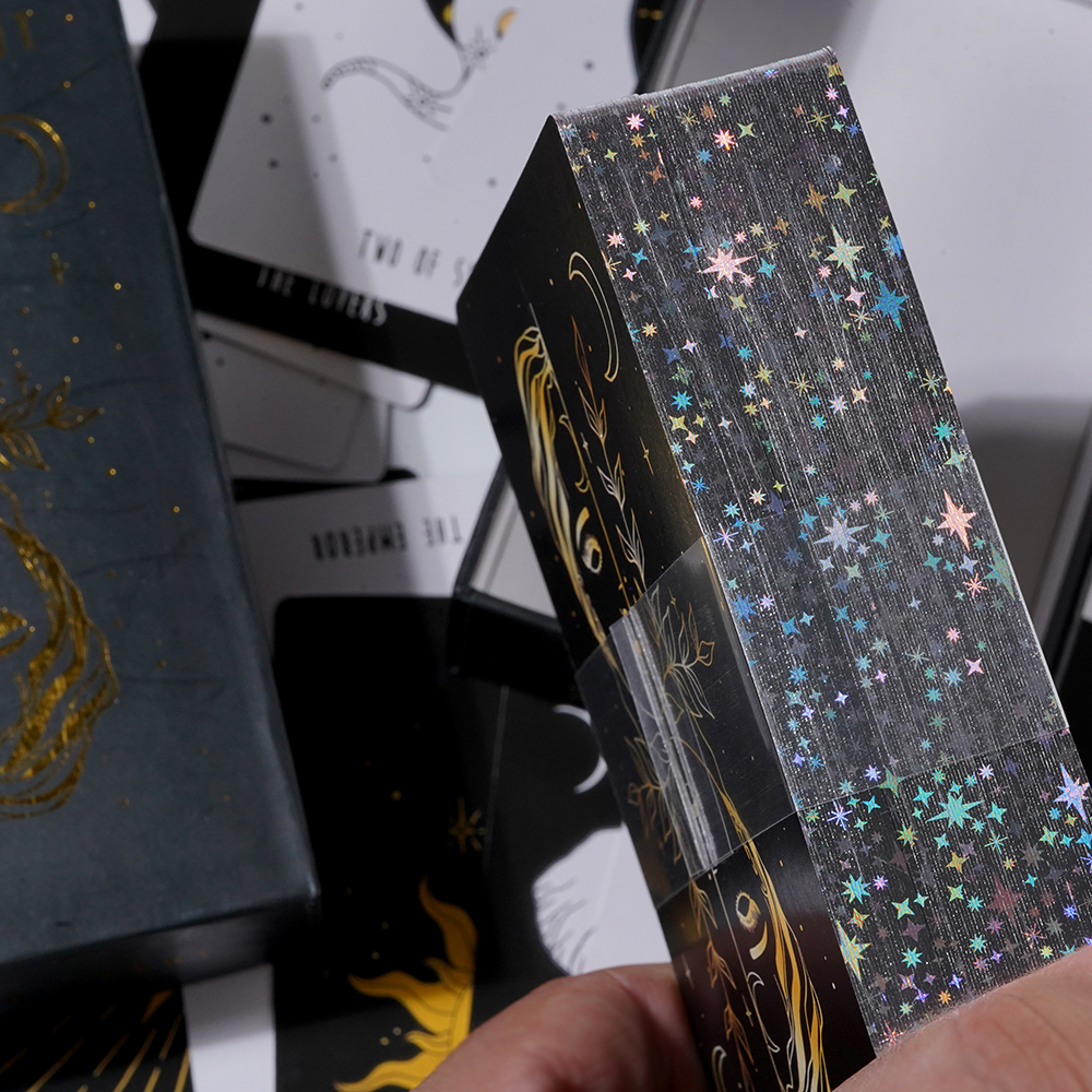 [Mạ Cạnh Size Gốc] Bộ Bài New Moon Tarot 78 Lá Bài 7x12 Cm Đá Thanh Tẩy