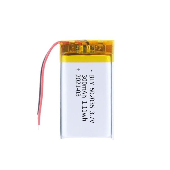 Pin Sạc Lithium Polymer 3.7V 300mah 502035 Cho tai nghe,loa Mp3 MP4 MP5 GPS PSP Bluetooth hàng mới