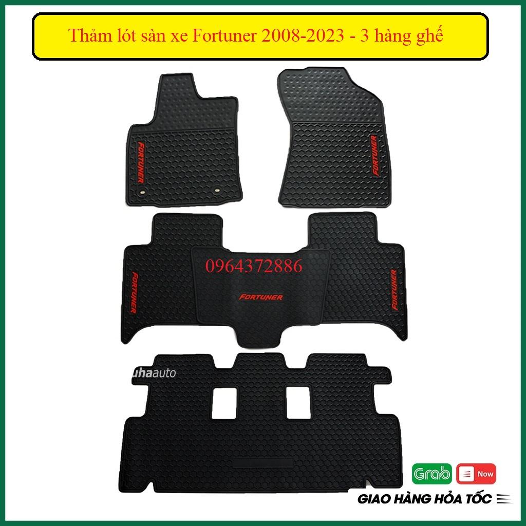 Bộ thảm lót sàn ô tô cao su Fortuner 2008-2021 trải sàn xe thiết kế vừa vặn không mùi dễ dàng vệ sinh