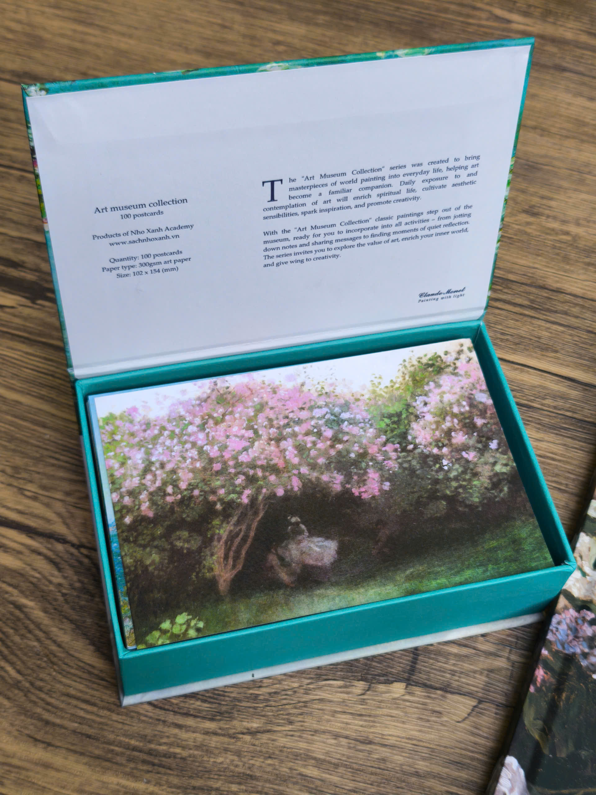 BỘ 100 POSTCARD TRANH MONET, GIẤY MỸ THUẬT 300G CAO CẤP – Nho Xanh