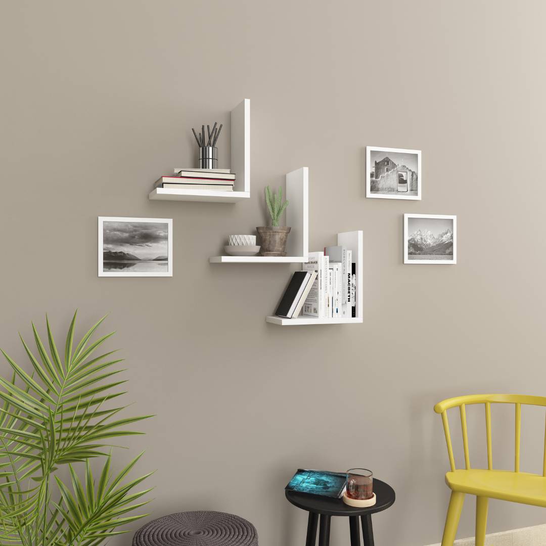 Kệ gỗ treo tường trang trí hiện đại SMLIFE Wesley | Gỗ MDF dày 17mm chống ẩm | D30xR15xC30cm