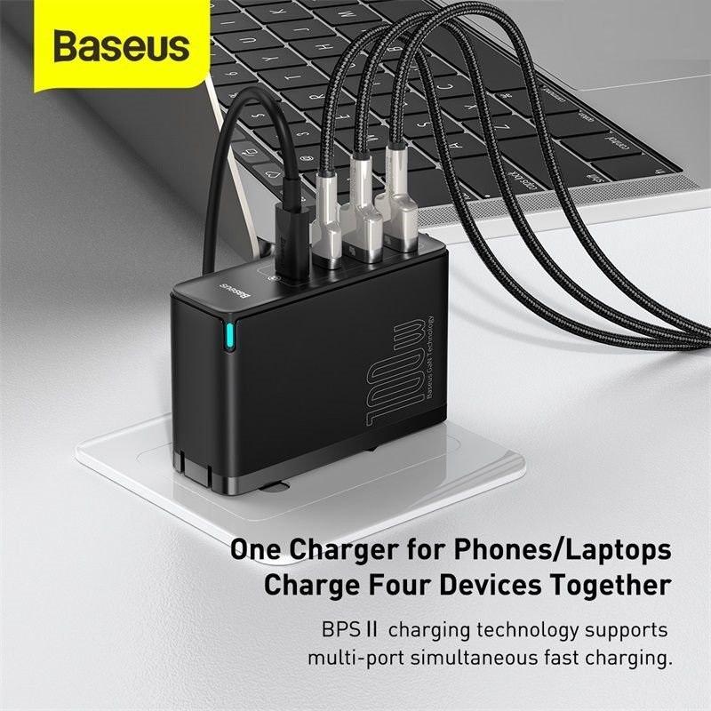 Bộ sạc nhanh 100W Baseus GaN2 Pro Quick Charger 2C 2U - Hàng chính hãng