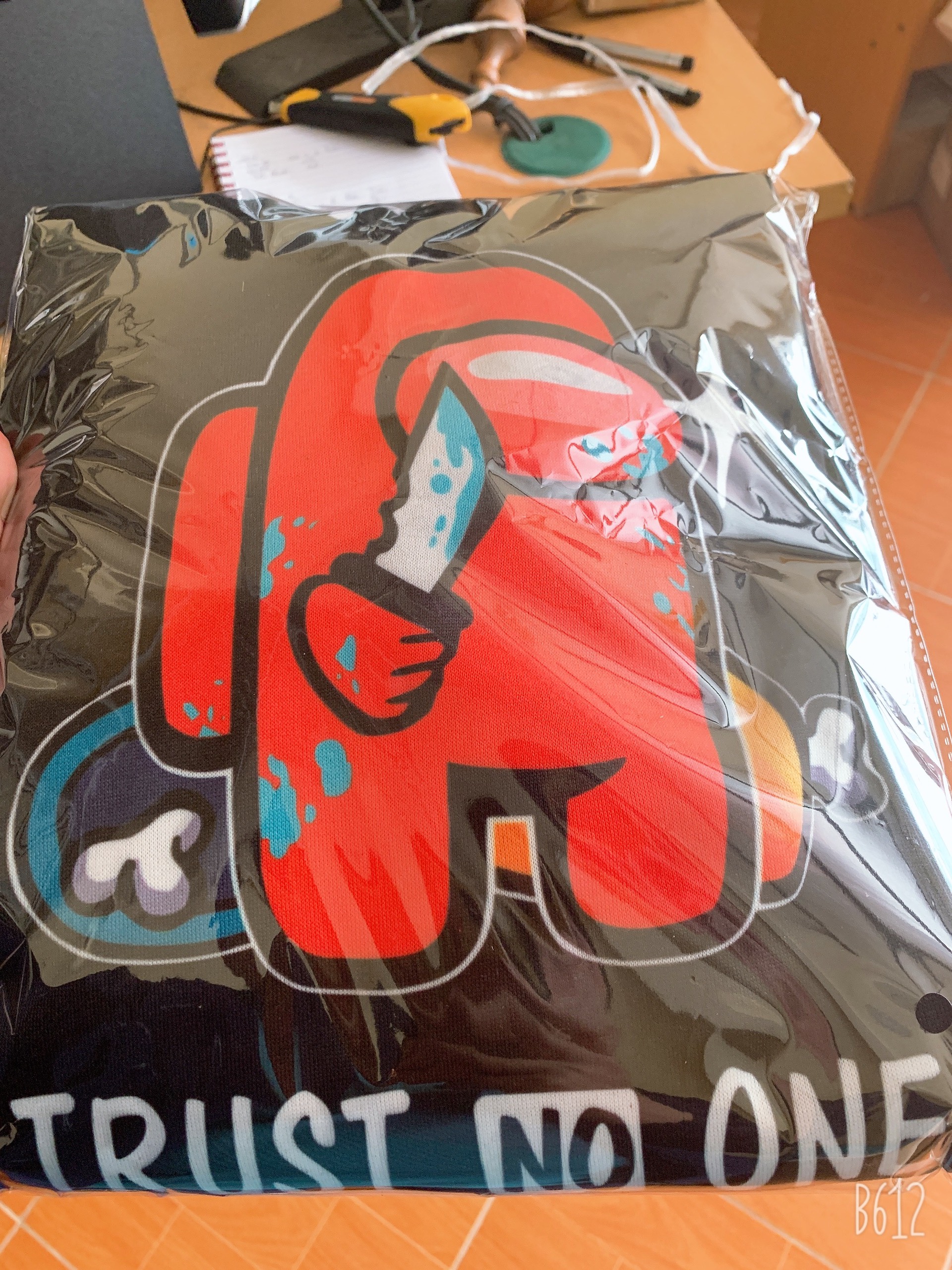 Áo Among Us Hoodie Màu Đen Hình Đỏ dài tay chất nỉ cực đẹp 2021