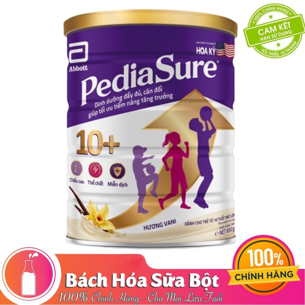 Sữa Bột Pediasure 10+ Hương Vani 850g (cho trẻ từ 10 tuổi trở lên)