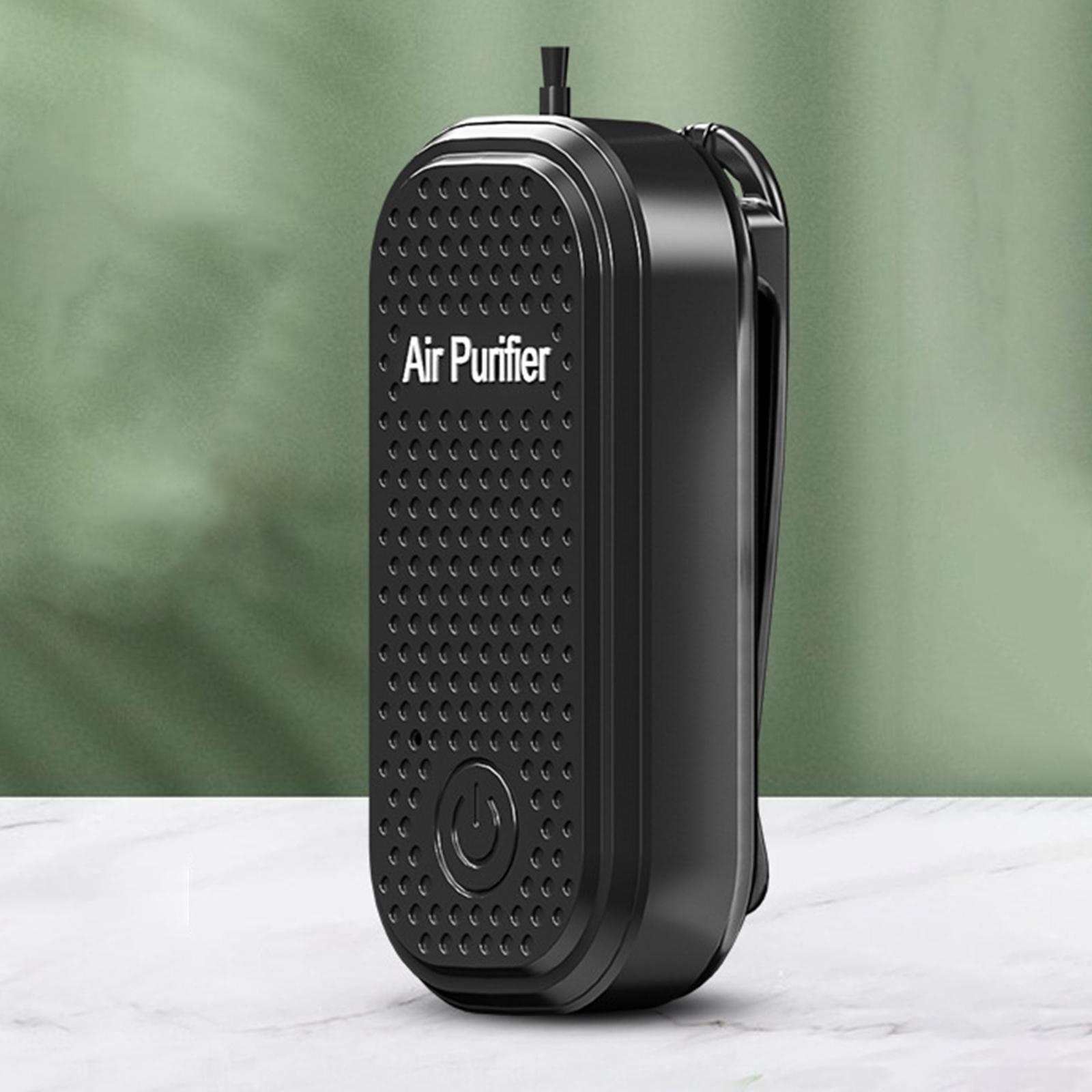 Portable Necklace Air Purifier USB Smoke Rechargable Dust Anion Pollen