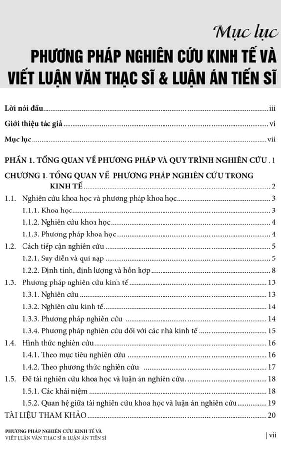 Phương pháp nghiên cứu kinh tế và viết luận văn thạc sĩ & luận án tiến sĩ