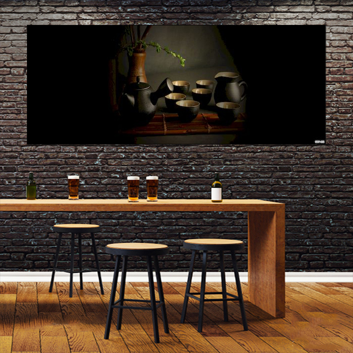 Tranh dán tường quán trà trang nhã GDT-132