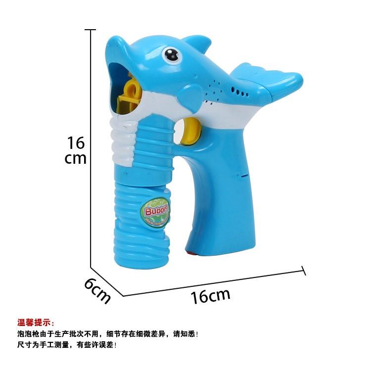 Đồ chơi súng bắn bong bóng cá heo cho bé DÙNG PIN Có đèn,âm thanh,vui nhộn.