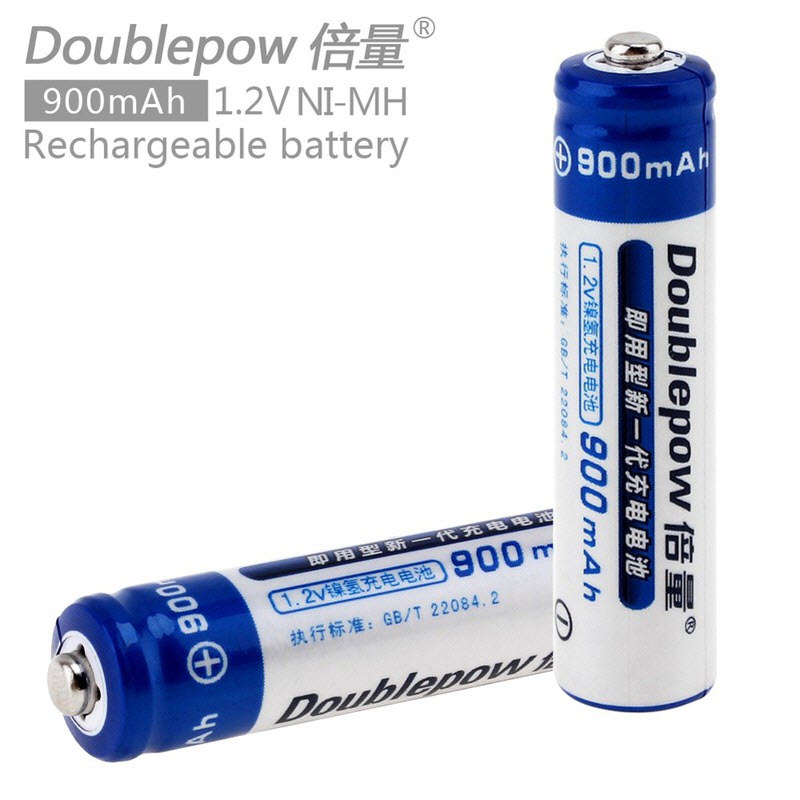 Bộ 02 Pin Đũa Sạc Doublepow AAA 900mAh Công Nghệ Ni-MH Có Thể Dùng Tới 1000 Lần - Hàng Chính Hãng