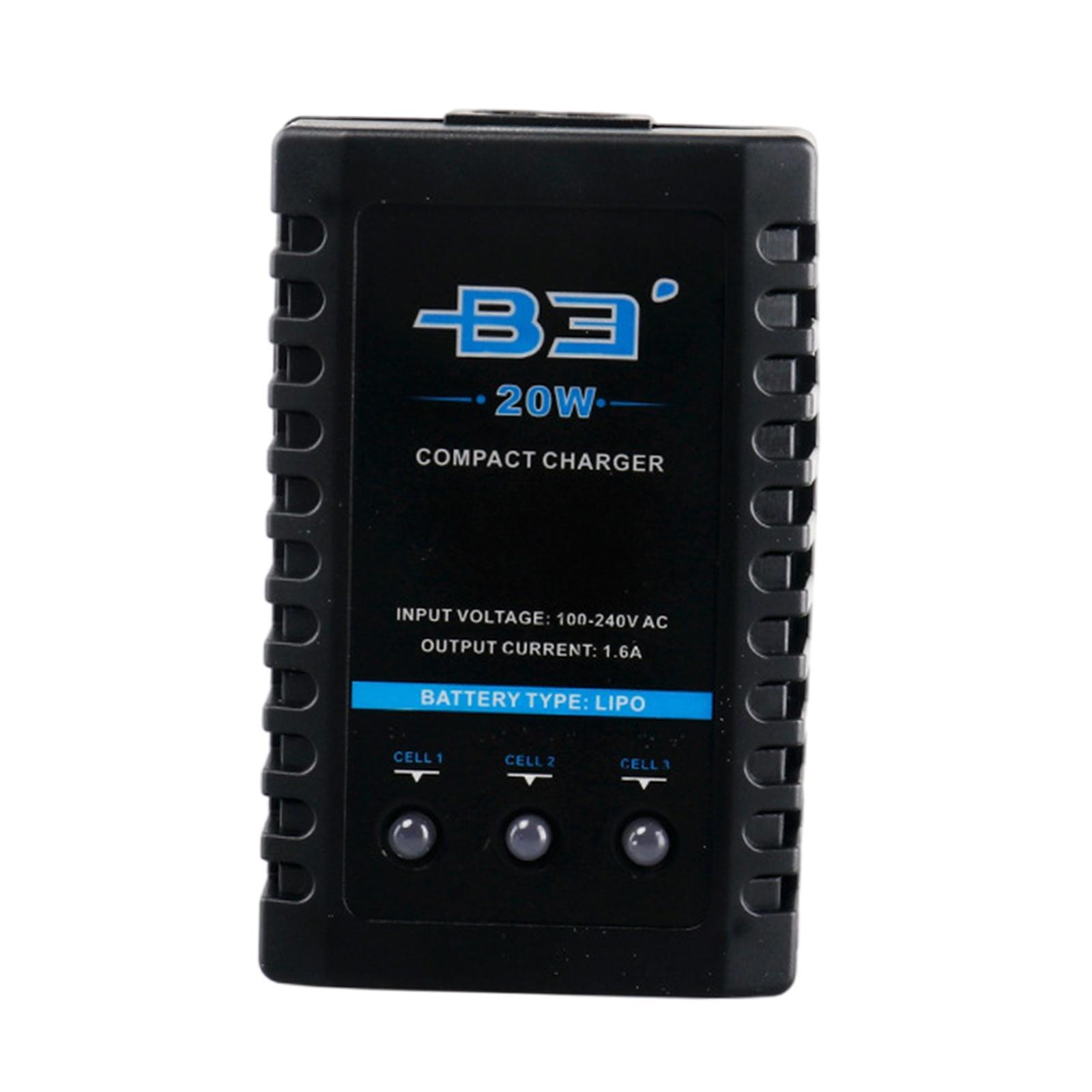 B3 RC 20W Balance Charger 1.6A for 2S 3S 7.4V 11.1V Lithium -EU