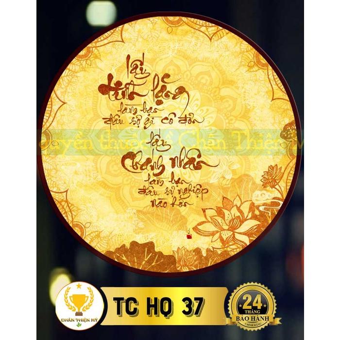 Đèn thờ hào quang trúc chỉ in tròn_M3742